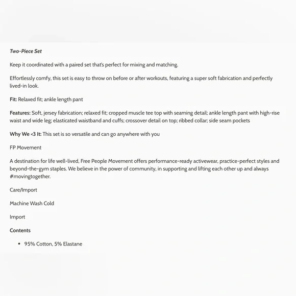 NWT Free People Movement M Hot Shot Crossover Printed Set in Field Floral Blue - Picture 5 of 5